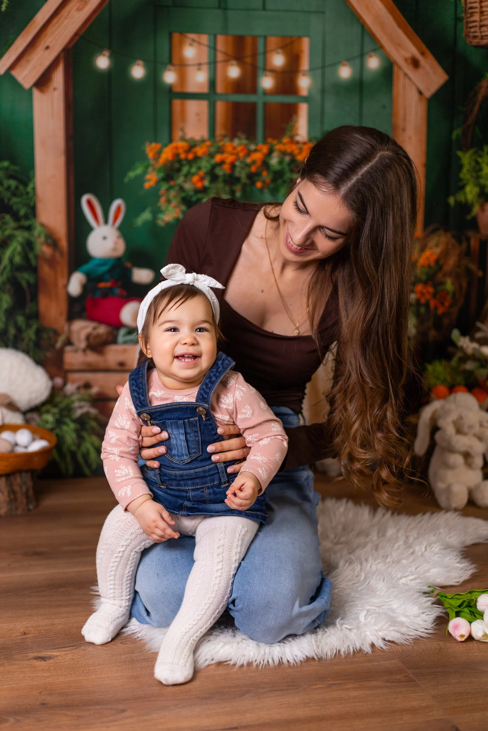 Húsvéti fotózás Pakson, anya és kislánya